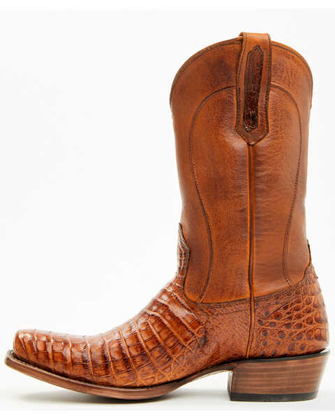 Image #3 - Cody James Black 1978® Men's Mason Exotic Caiman Belly Western Boots - Square Toe , Cognac, hi-res