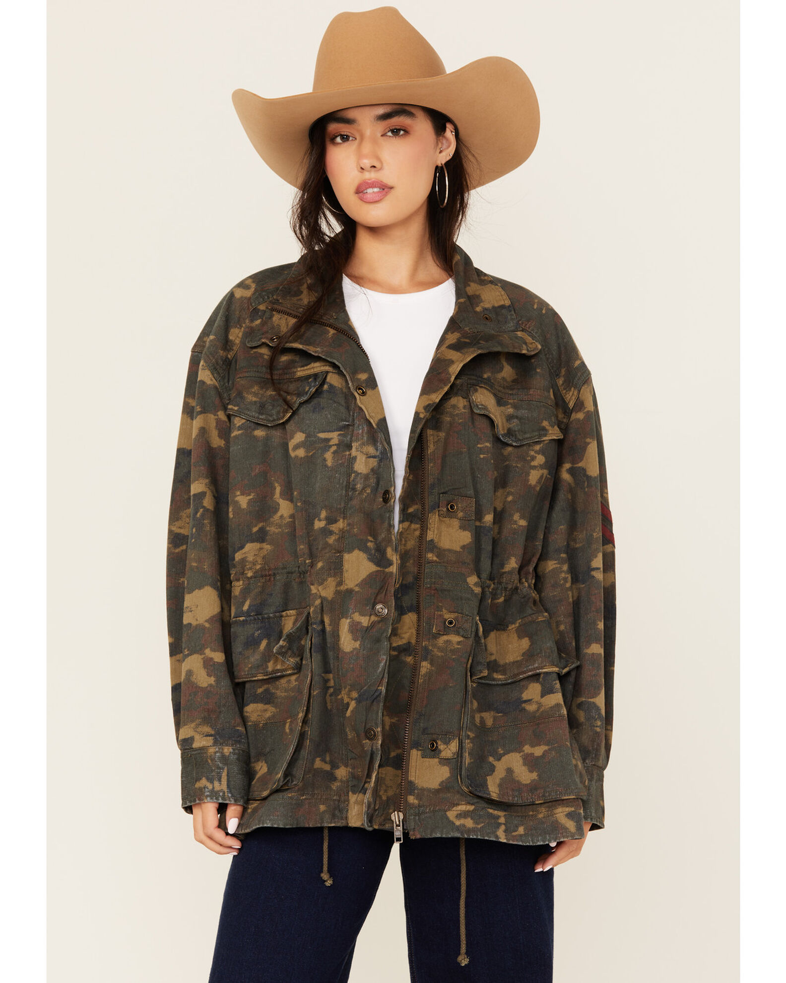 Free People Women s Arya Utility Camo Print Jacket Sheplers