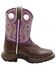Durango Little Girls' Western Boots - Square Toe, Dark Brown, hi-res