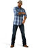 Image #3 - Ariat Men's Halmaty Retro Fit Plaid Print Long Sleeve Snap Western Shirt , Blue, hi-res