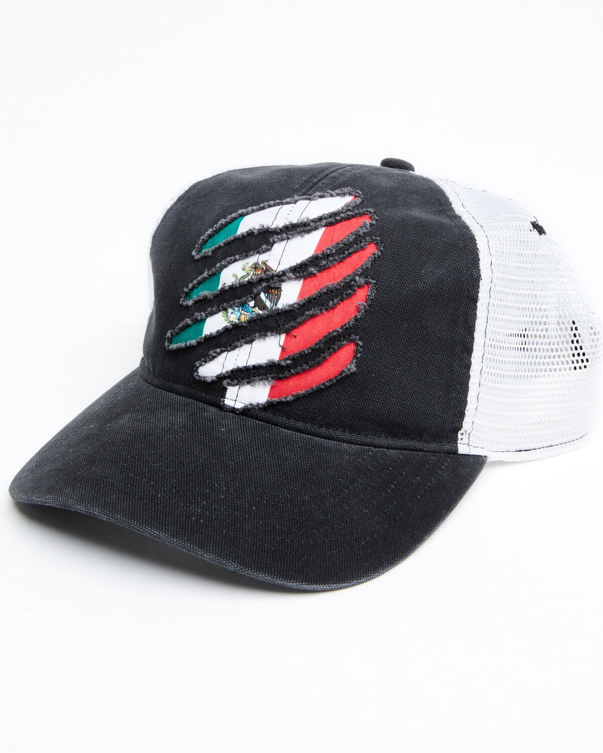 Image #1 - Cody James Men's Scratched Mexico Flag Ball Cap, Black, hi-res
