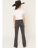 Image #1 - Rock & Roll Denim Girls Horseshoe Embroidered Bootcut Stretch Denim Jeans, Black, hi-res