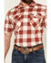 Image #3 - Kimes Ranch Men's Malcom Buffalo Plaid Print Short Sleeve Pearl Snap Western Shirt, Red, hi-res