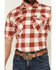 Image #3 - Kimes Ranch Men's Malcom Buffalo Plaid Print Short Sleeve Pearl Snap Western Shirt , Red, hi-res