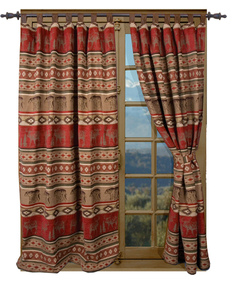 Carstens Adirondack Drapes, Red, hi-res