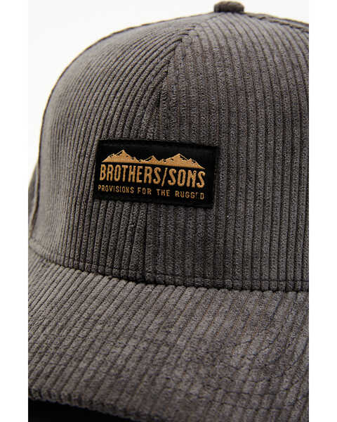 Image #2 - Brother and Sons Men's Corduroy Ball Cap, Grey, hi-res