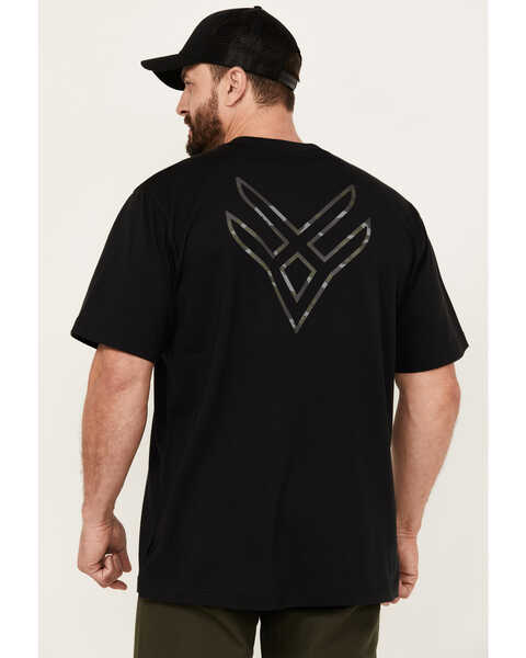 Image #4 - Hawx Men's Camo Logo Short Sleeve Graphic Work T-Shirt , Black, hi-res