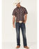 Image #2 - Rodeo Clothing Men's Red & Grey Plaid Short Sleeve Snap Western Shirt, Red, hi-res
