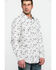 Rock & Roll Denim Men's Washed Guitar Print Long Sleeve Western Shirt , Black, hi-res