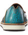 Ariat Women's Brushed Floral Emboss Casual Slip-On Cruiser - Moc Toe , Blue, hi-res