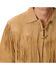 Scully Men's Fringed Boar Suede Leather Long Sleeve Western Shirt, Tan, hi-res