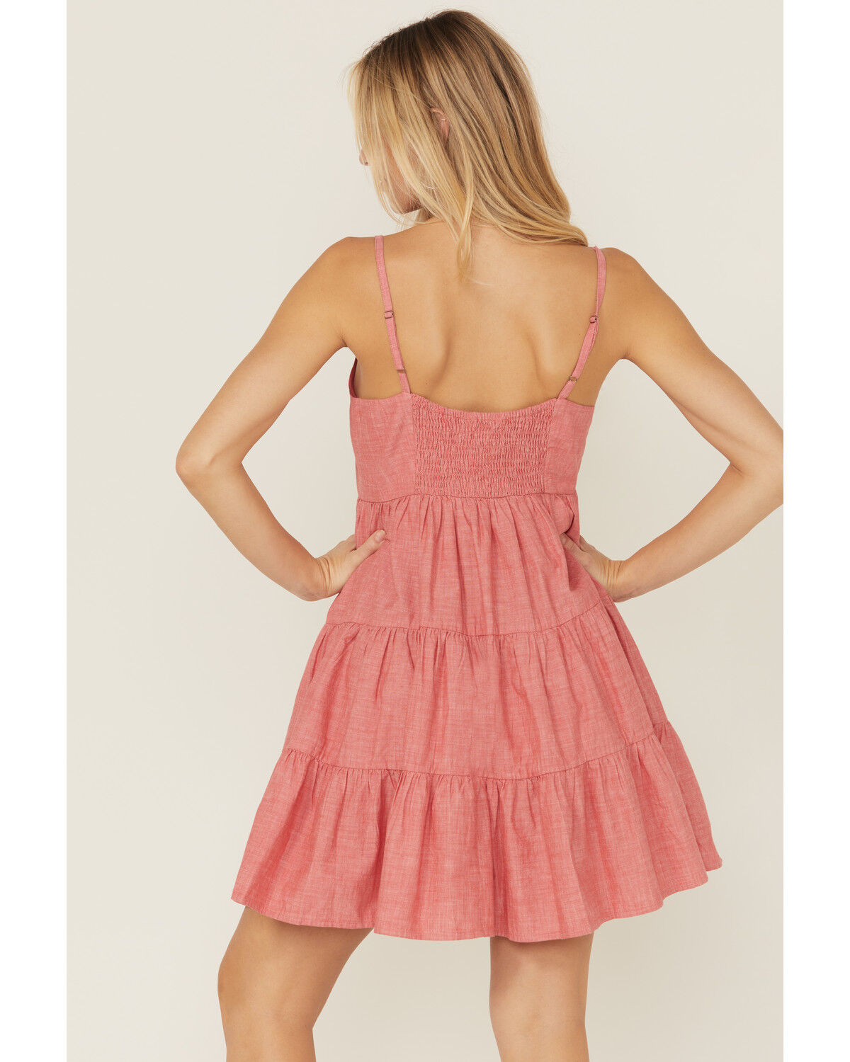 Image #4 - Wrangler Retro Women's Tiered Mini Dress, Red, hi-res