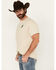 Image #2 - Riot Society Men's Embroidered Cactus Short Sleeve T-Shirt, Cream, hi-res