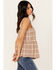 Image #2 - Cleo + Wolf Women's Beverly Plaid Print Sleeveless Tank, Oatmeal, hi-res