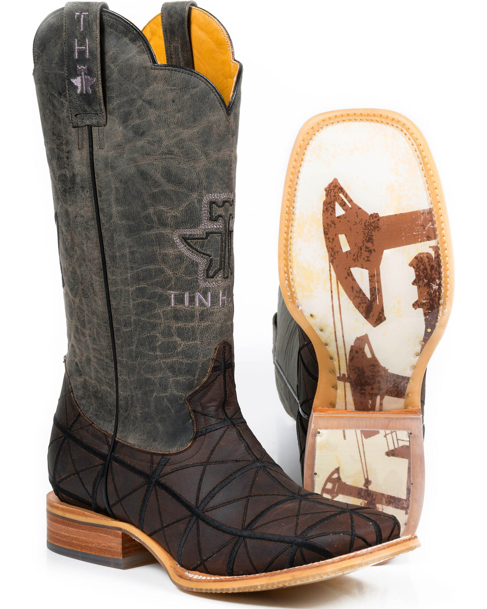 Tin haul boots baseball top