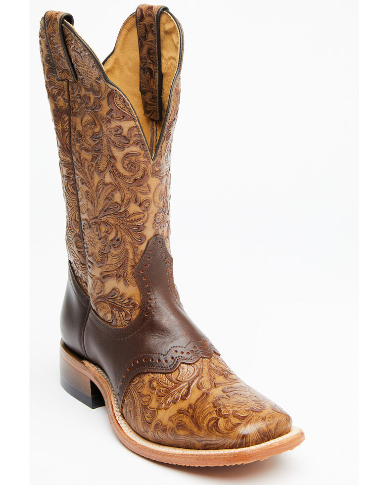 Boulet Hand Tooled Dankan Ranger Cowgirl Boots - Square Toe | Sheplers