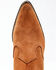Dan Post Women's Embroidered Inlay Suede Fashion Booties - Pointed Toe, Tan, hi-res