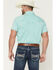 Image #4 - Rock & Roll Denim Men's TEK Core Striped Short Sleeve Pearl Snap Stretch Western Shirt, Turquoise, hi-res