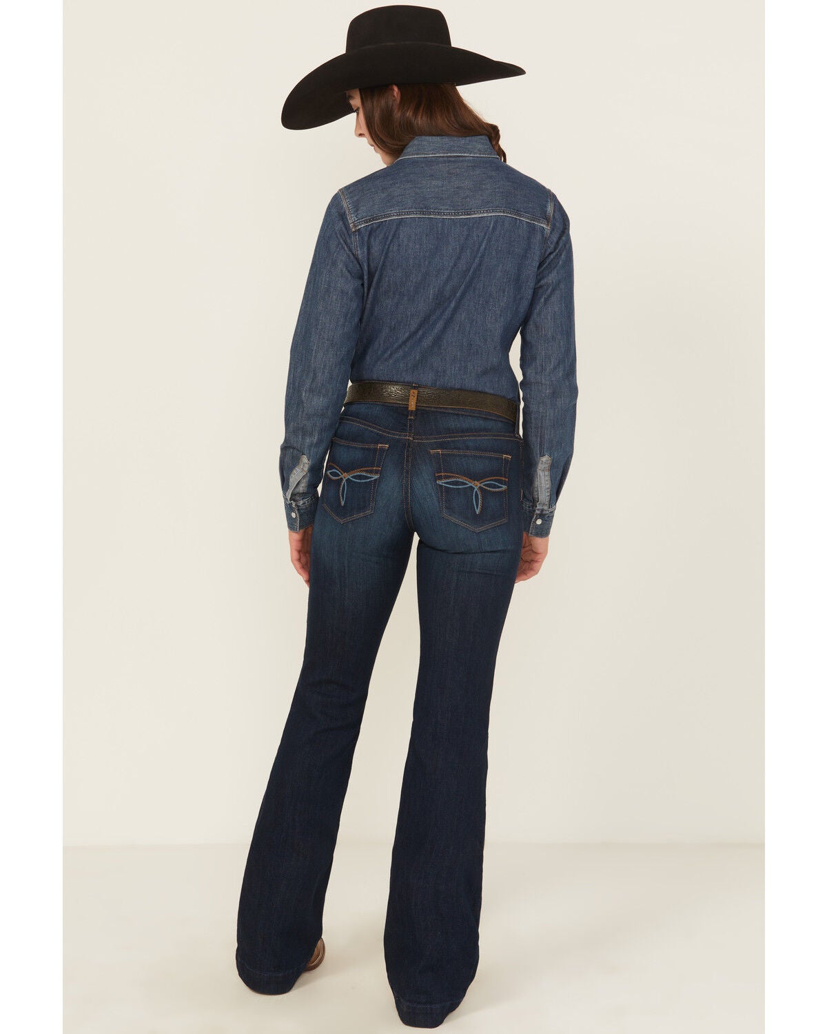 Ariat Women's Julianna Dark Wash Perfect Rise Trouser Stretch Denim Jeans, Dark Wash, hi-res