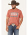 Image #1 - Cinch Men's Country & Cowboy Logo Short Sleeve Graphic T-Shirt, Red, hi-res