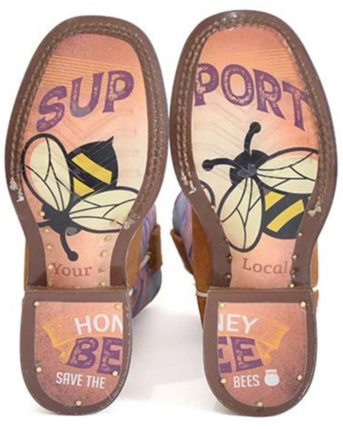 Image #2 - Tin Haul Little Girls' Flowerlicious Western Boots - Broad Square Toe, Multi, hi-res