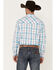 Image #4 - Wrangler 20x Men's Plaid Print Long Sleeve Snap Western Shirt, Teal, hi-res