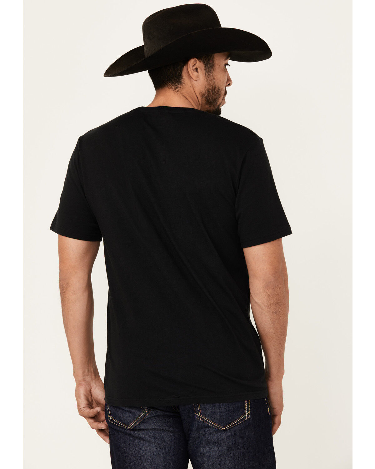 Image #4 - Wrangler Men's Boot Barn Exclusive Diamond Logo Print Short Sleeve Graphic T-Shirt, Black, hi-res