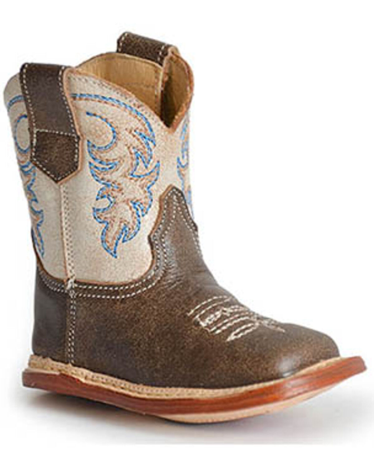 Image #1 - Roper Infants' Cowbabies Parker Western Boots - Broad Square Toe, Tan, hi-res