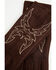 Image #2 - Idyllwind Women's Noel Oversized Boot Stitch Embroidered Faux Suede Gloves, Chocolate, hi-res