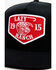 Lazy J Ranchwear Men's Red Ranch Logo Patch Soft-Mesh Ball Cap , Black, hi-res