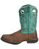 Image #3 - Smoky Mountain Women's Prairie Western Boots - Broad Square Toe , Turquoise, hi-res