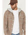 Image #2 - Levi's Men's Reeve Plaid Print Long Sleeve Button-Down Hooded Flannel Shirt, Tan, hi-res
