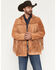 Image #1 - Scully Men's Suede Whip Stitch Fringe Jacket, Tan, hi-res