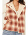 Image #3 - Cleo + Wolf Women's Alice Reversible Sherpa and Plaid Vest , Rust Copper, hi-res
