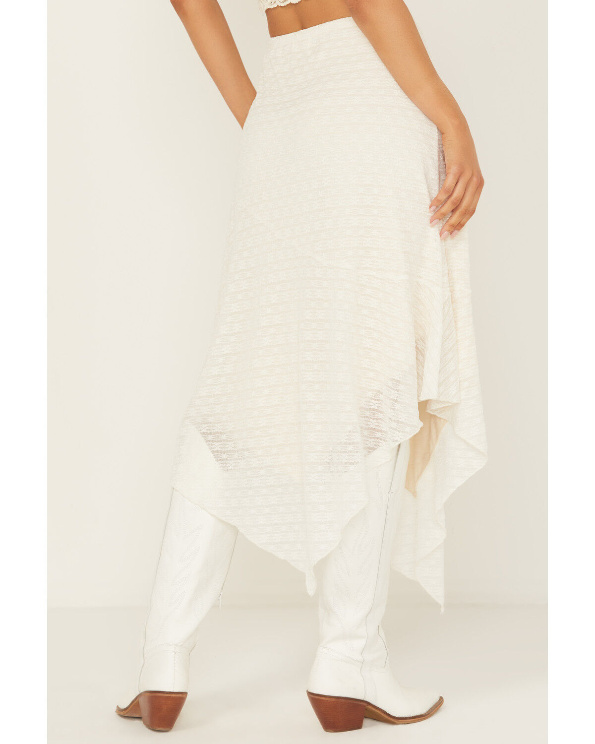Image #4 - Originality Women's Boot Barn Exclusive Asymmetrical Midi Skirt, Ivory, hi-res