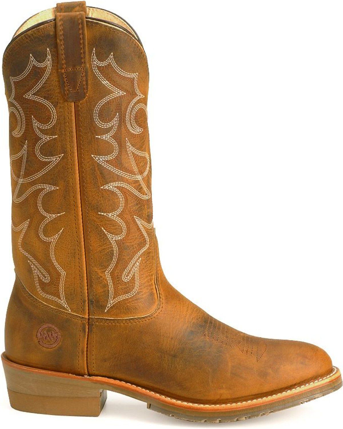 Image #3 - Double H Men's Gel Ice Western Boots - Round Toe, Brown, hi-res
