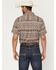 Image #4 - Cody James Men's Captain Southwestern Print Short Sleeve Button-Down Stretch Western Shirt, Brown, hi-res