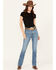 Image #1 - Wrangler Retro Women's Light Wash Kelly High Rise Bootcut Stretch Denim Jeans, Light Wash, hi-res