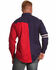 Image #3 - Ely Walker Men's Americana Colorblock Long Sleeve Western Shirt, Blue, hi-res