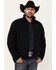 Image #1 - Cinch Men's Solid USA Logo Bonded Softshell Jacket, Black, hi-res