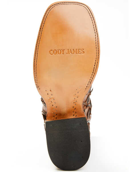 Image #7 - Cody James Men's Pirarucu Exotic Boots - Broad Square Toe, Brown, hi-res