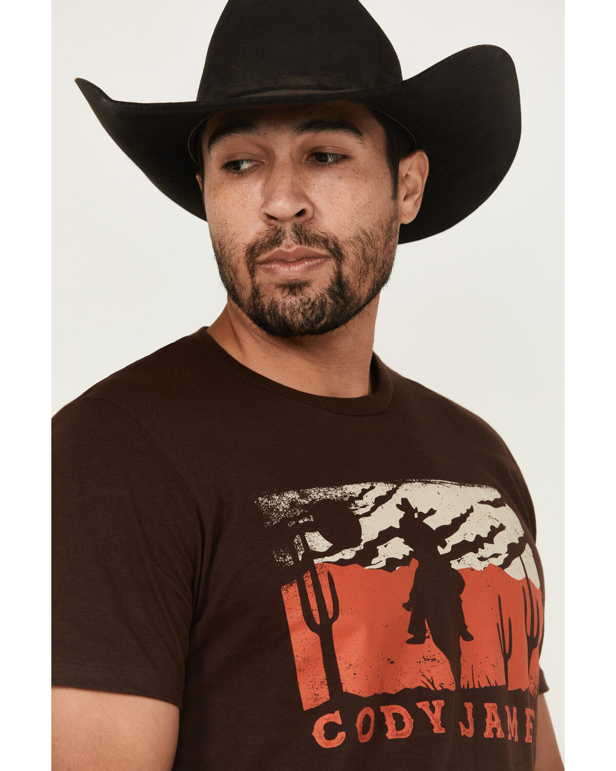 Image #2 - Cody James Men's Sunset Rider Short Sleeve Graphic T-Shirt, Brown, hi-res