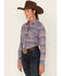 Image #2 - Wrangler Women's Boot Barn Exclusive Plaid Print Long Sleeve Western Flannel Pearl Snap Shirt, Blue, hi-res