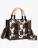 Image #1 - Wrangler Women's Cow Print Crossbody Tote Bag, Coffee, hi-res