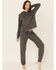 Image #1 - PJ Salvage Women's Shining Star Sweatpants, Charcoal, hi-res