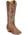 Image #1 - Justin Women's Evelyn Tall Western Boots - Snip Toe, Brown, hi-res