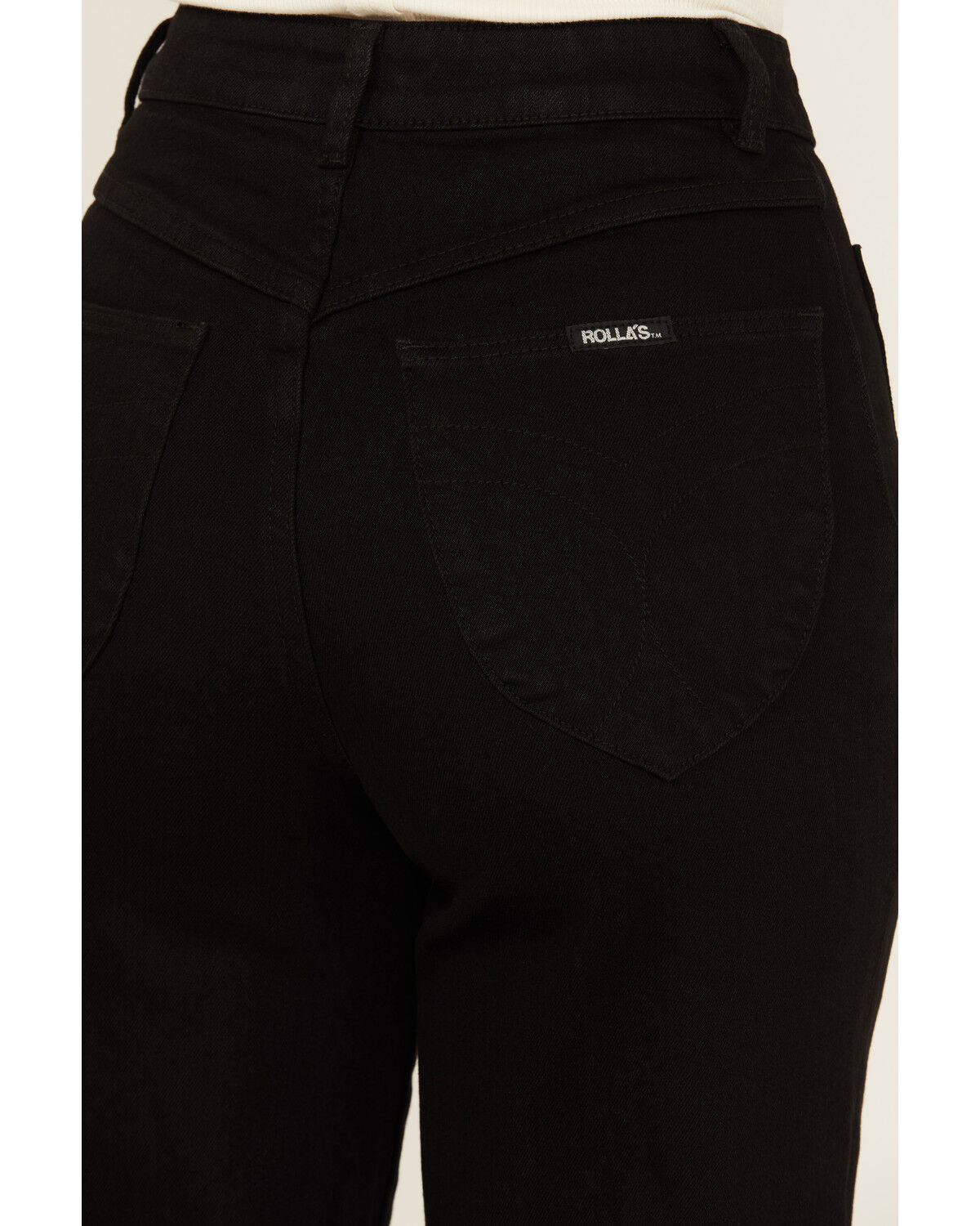 Image #4 - Rolla's Women's High Rise Wide Leg Stretch Sailor Jeans, Black, hi-res