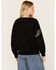 Image #4 - Blue B Women's Rhinestone Fringe Sweatshirt , Black, hi-res