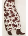 Image #2 - Rock & Roll Denim Women's Satin Cowhide Print Midi Skirt, Natural, hi-res