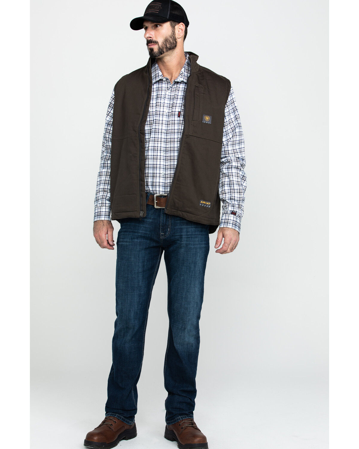Image #6 - Ariat Men's Wren Rebar Duracanvas Work Vest, Loden, hi-res